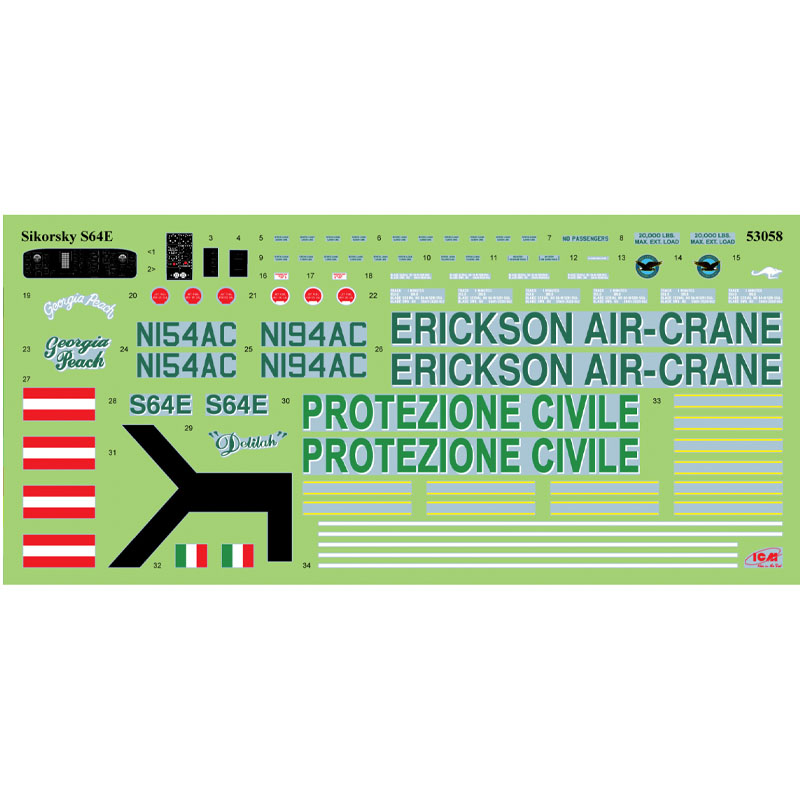 Alternative view of ICM Sikorsky S-64E Skycrane Firefighting Helicopter (1/35) 53060