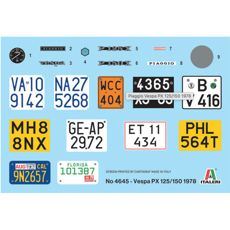 Alternative view of Italeri Piaggio Vespa PX 125/150 1978 (1/9) 4645