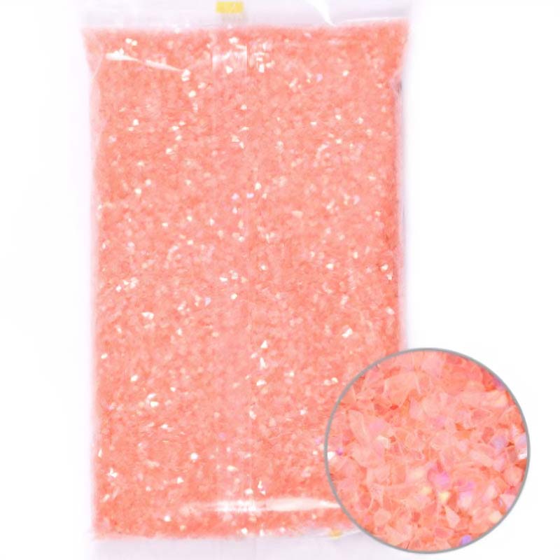 Coral Iridescent Glass Flakes (450g) RS2016
