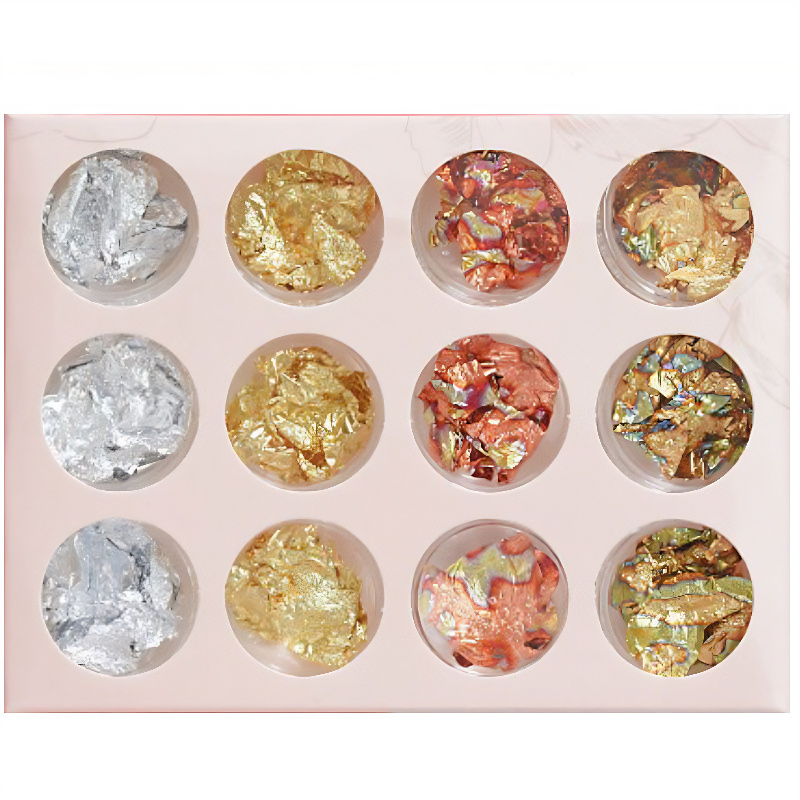 12 Pot Metallic Flake Set RS2031