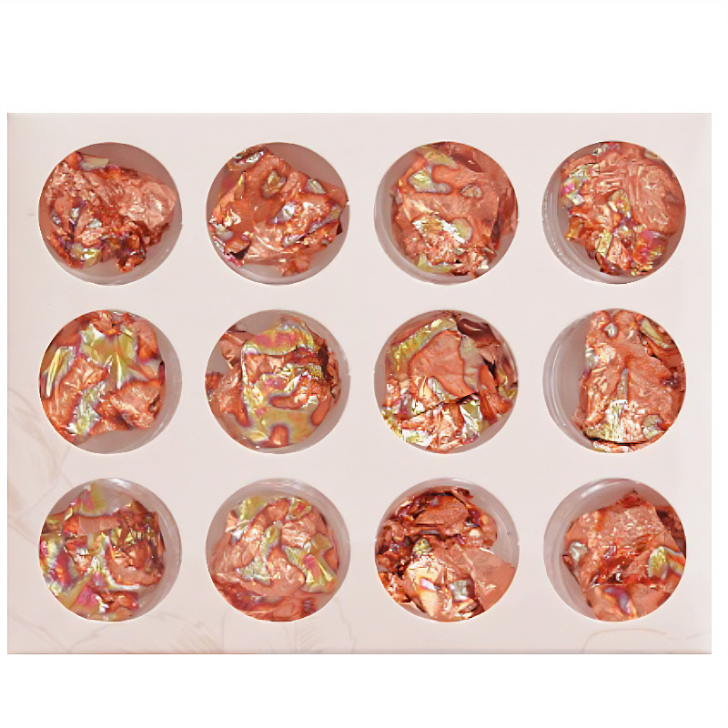 12 Pot Rose Gold Metallic Flake Set RS2032