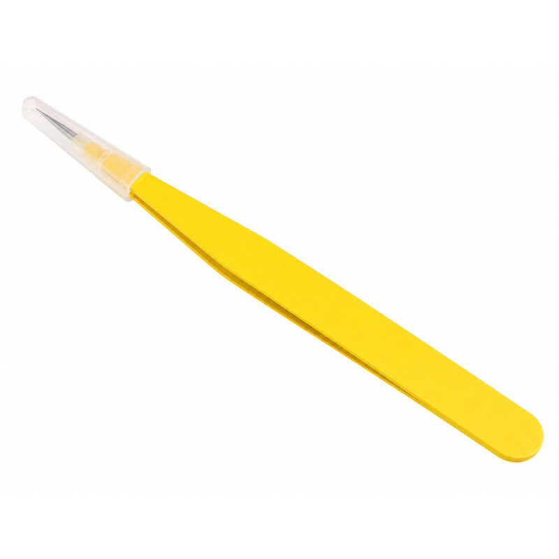 Yellow Straight Tweezers RS2052