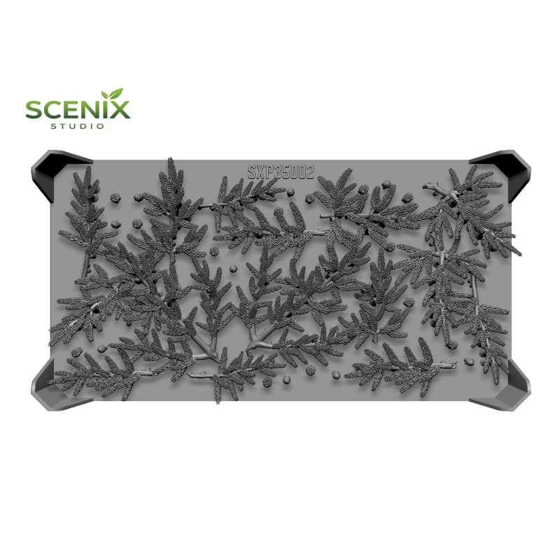 Alternative view of BSK Model Fir Tree Branches (1/35) SXP35002