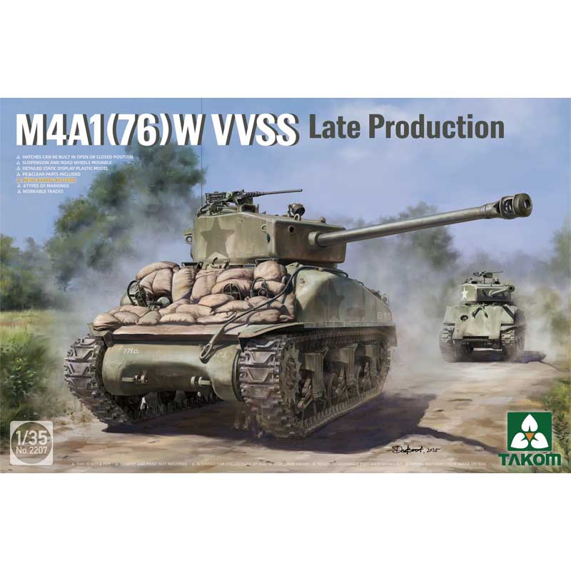 Takom US Army M4A1(76W) VVSS Sherman Late Production (1/35) 02207