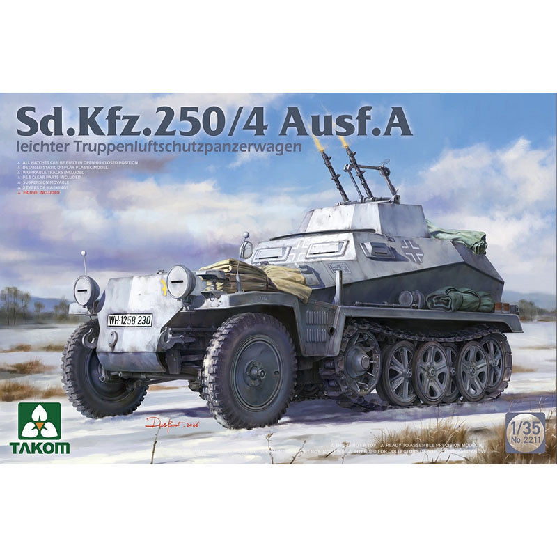 Takom Sd.Kfz. 250/4 Ausf.A Anti-Aircraft Half-Track (1/35) 02211 Takom Sd.Kfz. 250/4 Ausf.A Anti-Aircraft Half-Track (1/35) 02211