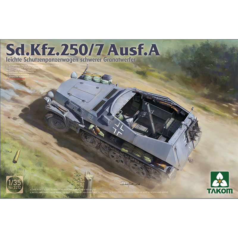 Takom Sd.Kfz. 250/7 Ausf.A Mortar Carrier Half-Track (1/35) 02212 Takom Sd.Kfz. 250/7 Ausf.A Mortar Carrier Half-Track (1/35) 02212