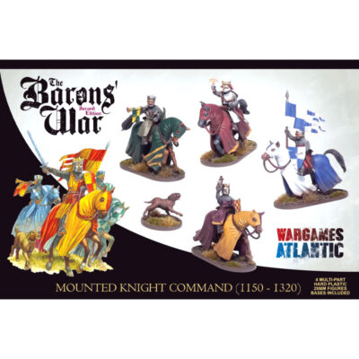 Wargames Atlantic Mounted Knight Command (1150-1320) (28mm) WAAAC011