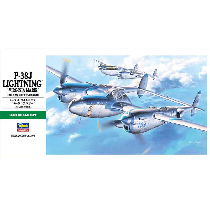 Hasegawa P-38J Lightning Virginia Marie U.S.A.F. (1/48) HAJT01
