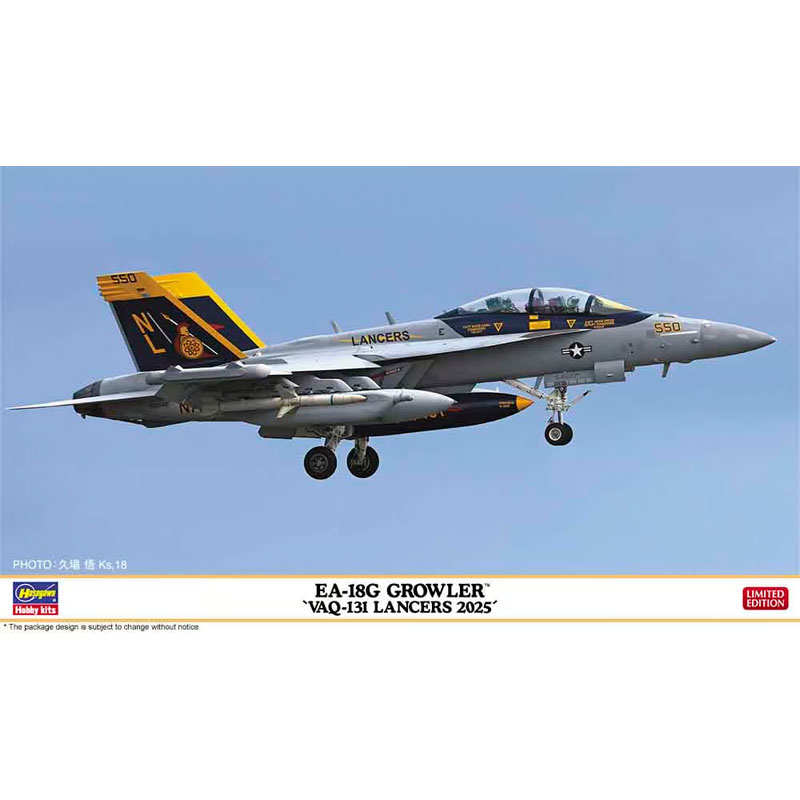 Hasegawa EA-18G Growler VAQ-131 Lancers 2025 (1/72) HALE02528