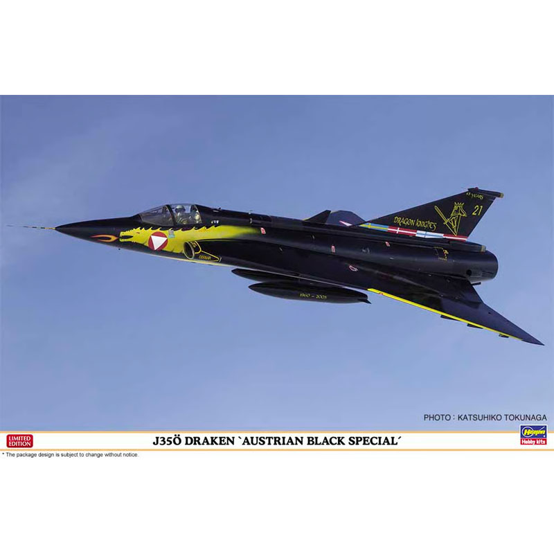 Hasegawa J35O Draken Austrian Black Special (1/48) HALE07565