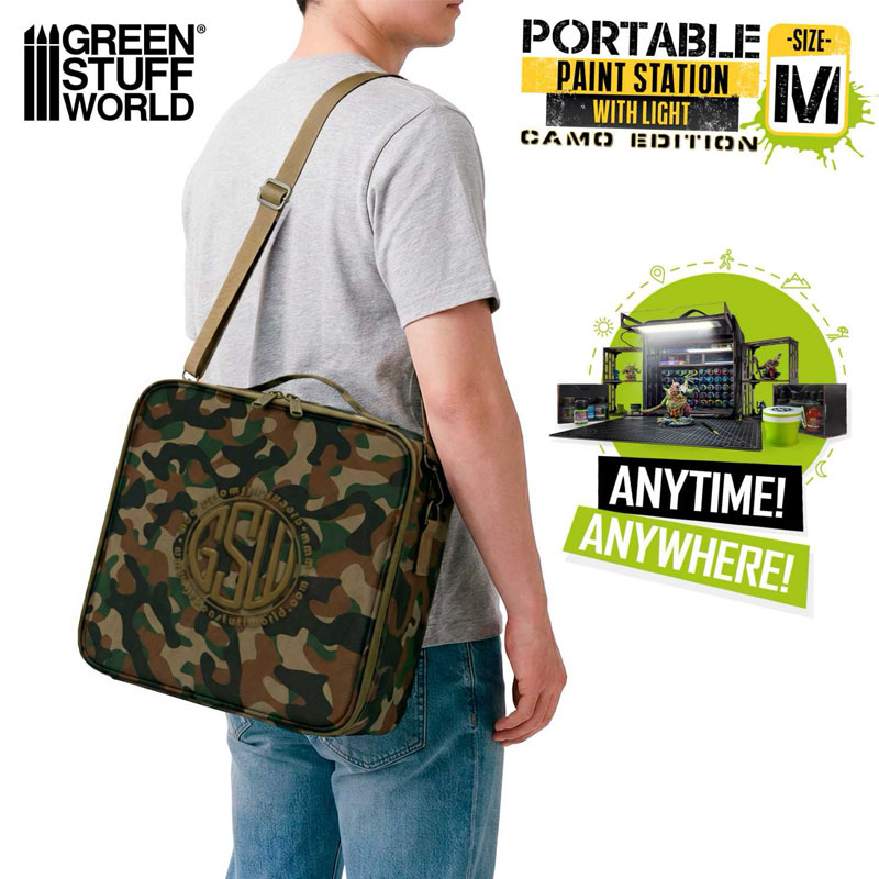 Alternative view of GreenStuffWorld Camouflage Portable Paint Station (30 x 30 cm) 14647
