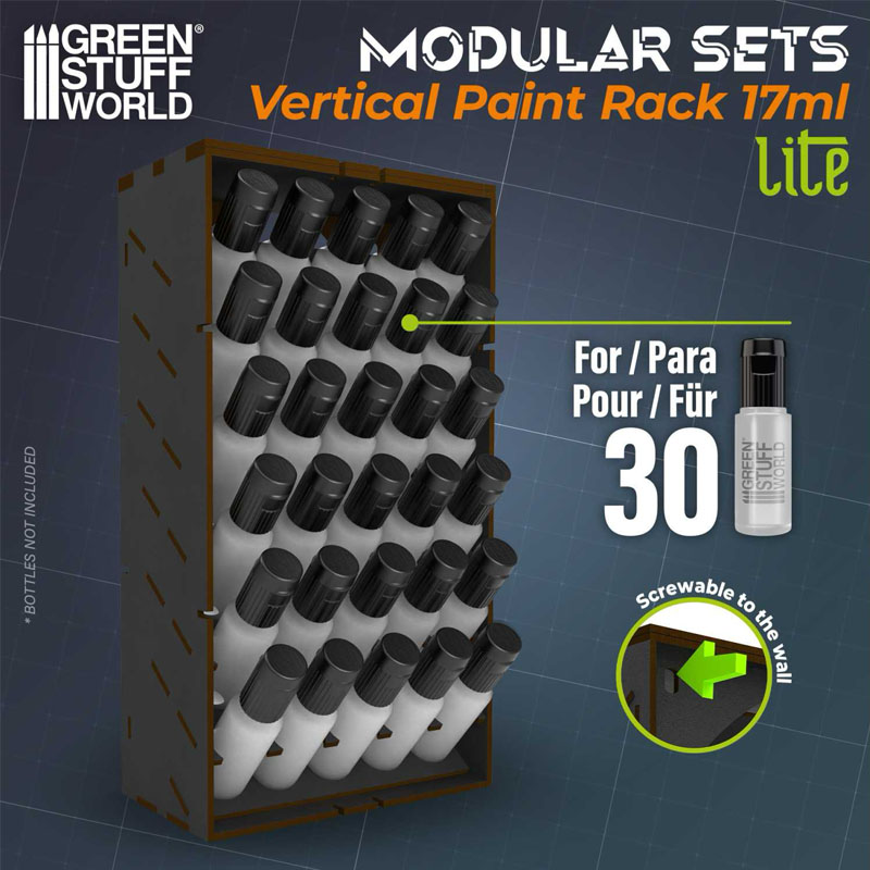 Alternative view of GreenStuffWorld LITE Vertical 17ml Paint Rack (15 x 28 x 8.2 cm) 6905
