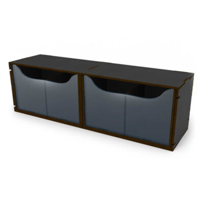 GreenStuffWorld Black Compact Horizontal Drawer Unit 6924