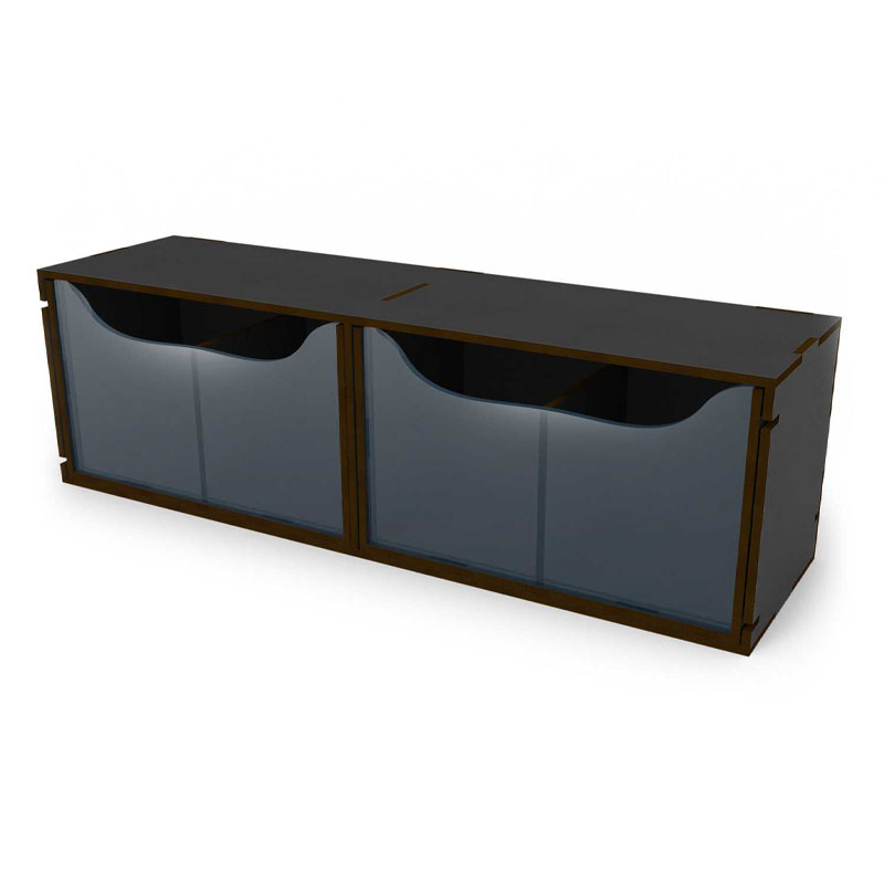 GreenStuffWorld Black Compact Horizontal Drawer Unit 6924 GreenStuffWorld Black Compact Horizontal Drawer Unit 6924