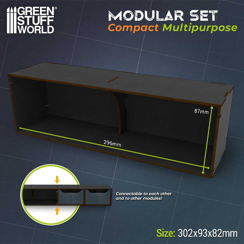 Alternative view of GreenStuffWorld Black Compact Horizontal Organiser 6925