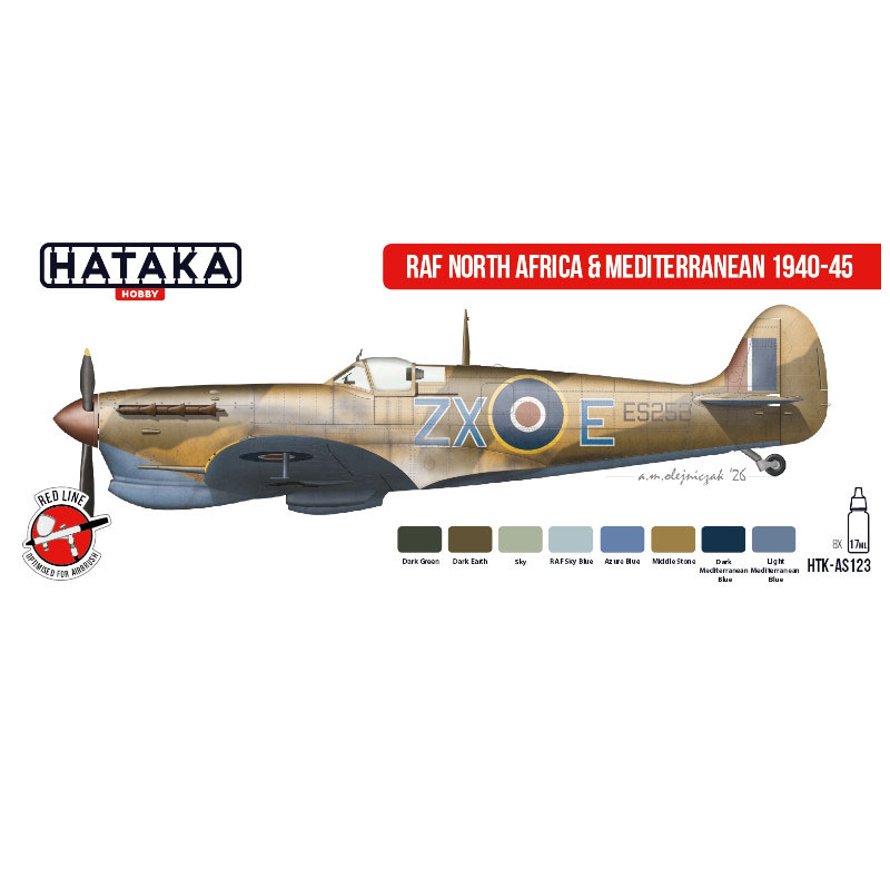 Hataka RAF North Africa & Mediterranean 1940-45 Set (Red Line)