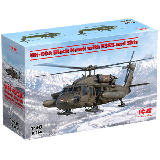 ICM UH-60A Black Hawk with ESSS & Skis (1/48) 48368