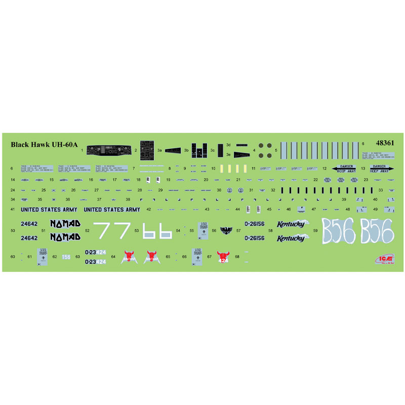 Alternative view of ICM UH-60A Black Hawk with ESSS & Skis (1/48) 48368