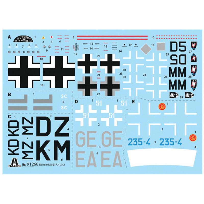 Alternative view of Italeri Dornier Do 217 J1/J2 Nachtjager (1/72) 91266