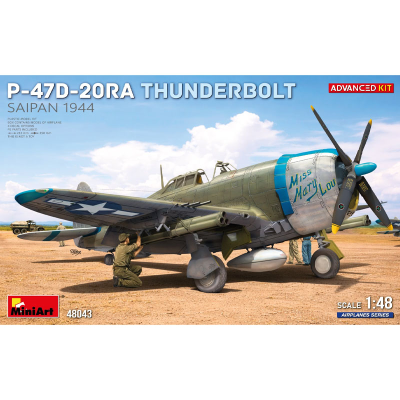 MiniArt P-47D-20RA Thunderbolt Saipan 1944 Advanced Kit (1/48) 48043 MiniArt P-47D-20RA Thunderbolt Saipan 1944 Advanced Kit (1/48) 48043