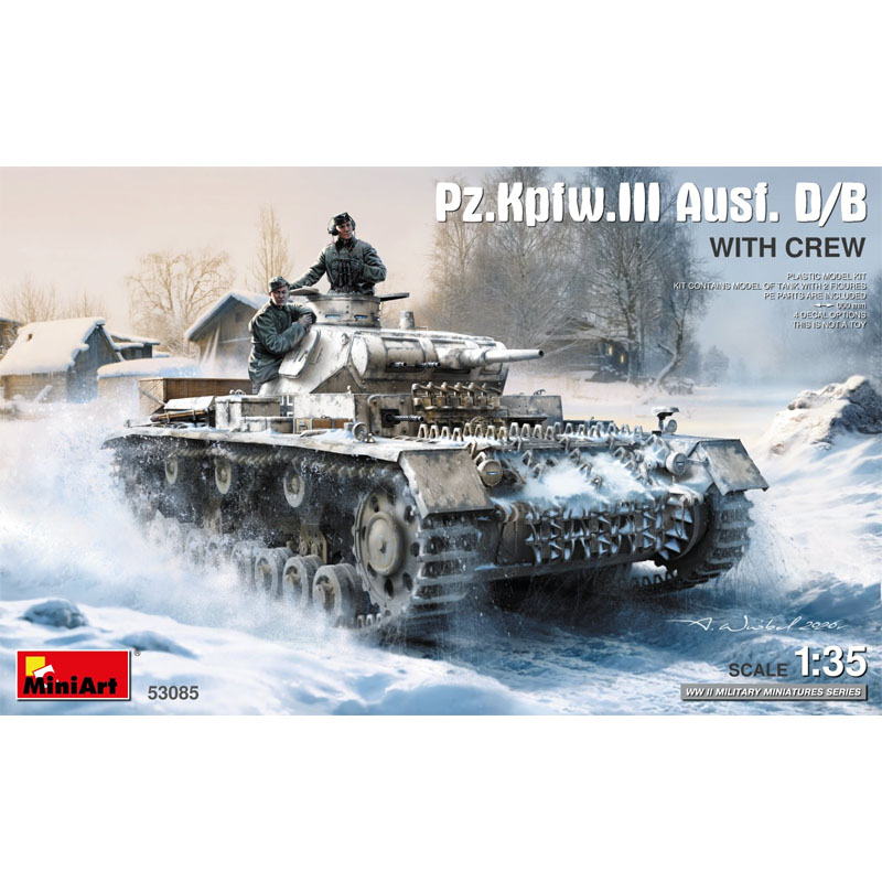 MiniArt Pz.Kpfw.III Ausf. D/B with Crew (1/35) 53085 MiniArt Pz.Kpfw.III Ausf. D/B with Crew (1/35) 53085