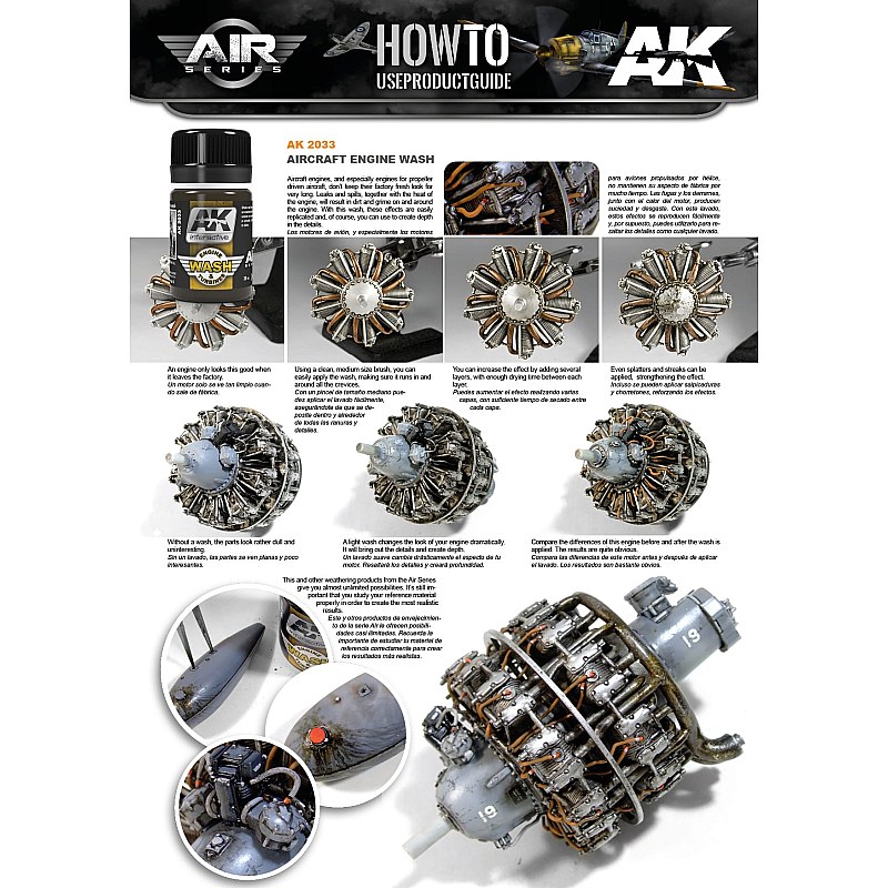 AK Interactive AK Interactive Aircraft Engine Wash (35ml) AK-2033 35ml AK2033 additional image 3