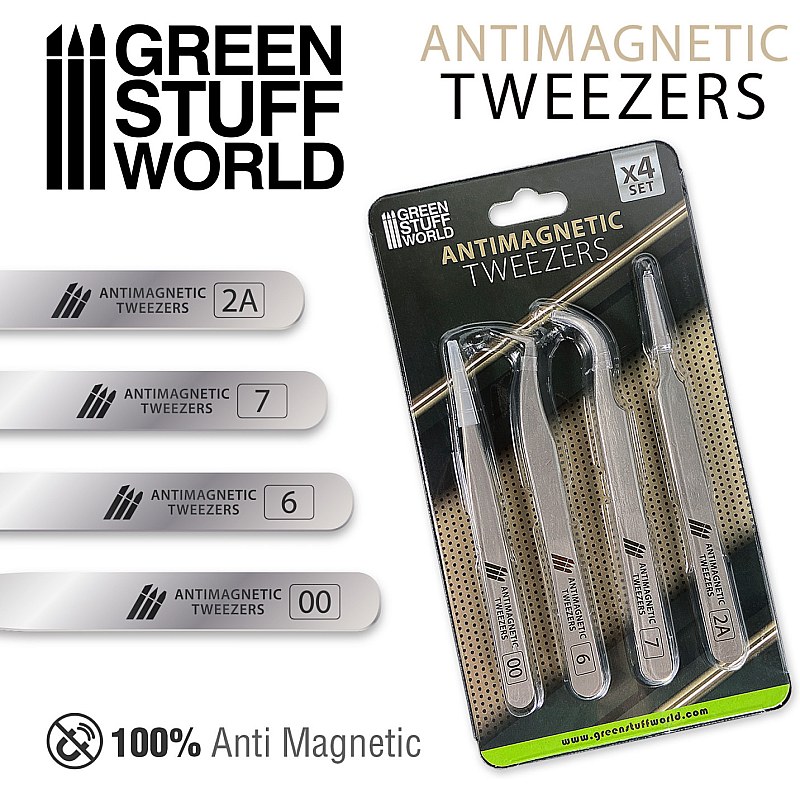 GreenStuffWorld Anti-magnetic modeling tweezers 8436554361564ES additional image 3