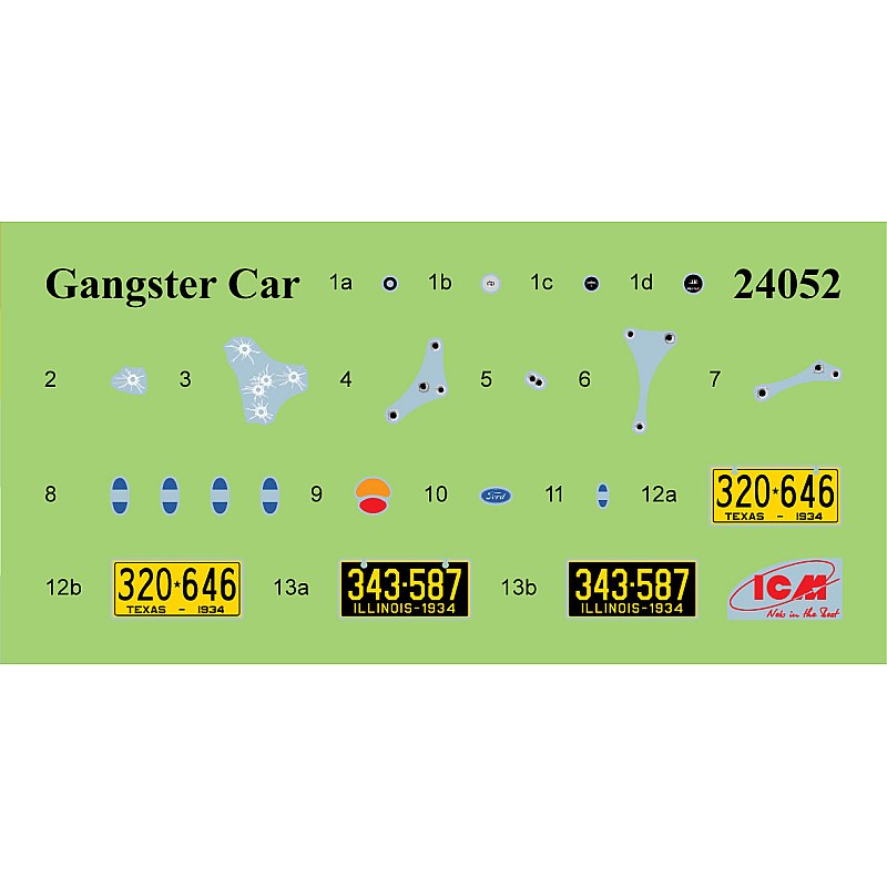 ICM ‘Daring Robbery’ Ford Model A with 3 Gangster Figures 1/24 24055 additional image 2