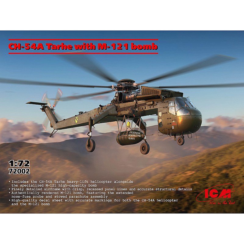 ICM Sikorsky CH-54A Tarhe with M-121 Bomb (1/72) 72002