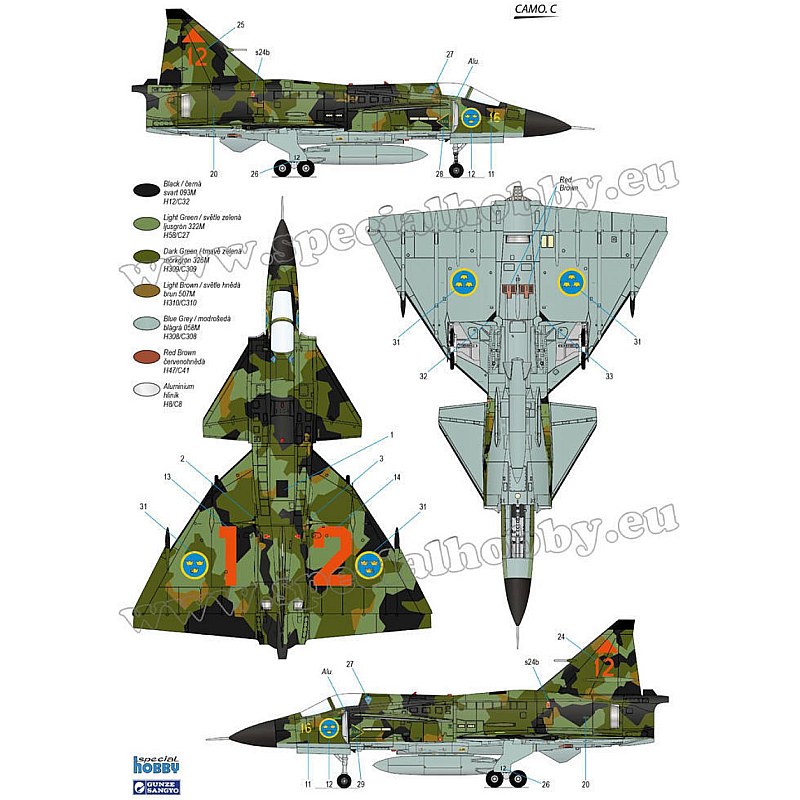 Special Hobby Special Hobby Saab JA-37 Viggen (1/72) SH72384 1/72 SH72384 additional image 6