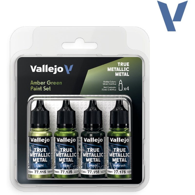 Vallejo Amber Green Paint Set 77.266