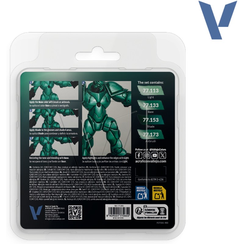 Vallejo Beetle Green Paint Set 77.265 additional image 2