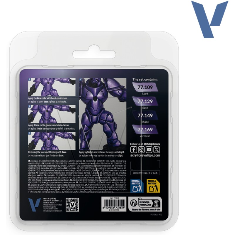 Vallejo Celestial Violet Paint Set 77.262 additional image 2