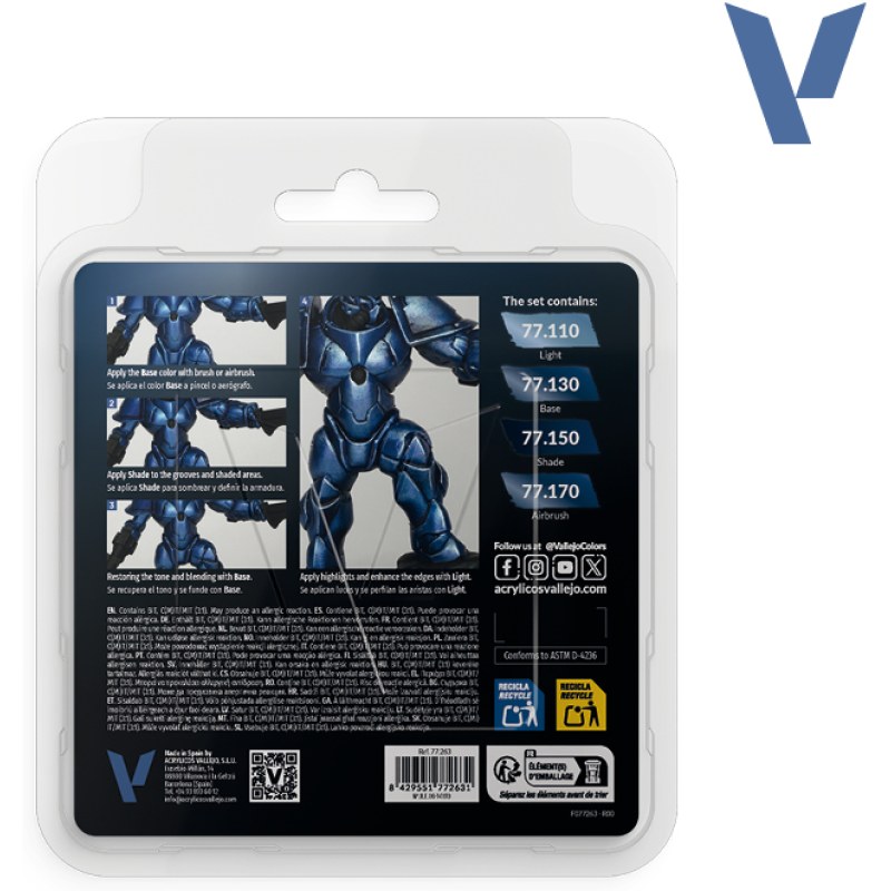 Vallejo Ultramarine Blue Paint Set 77.263 additional image 2