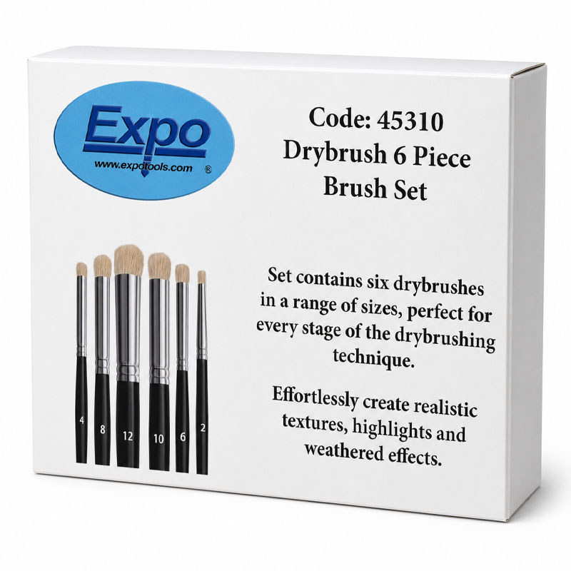 Expo Tools Drybrush 6 Piece Brush Set