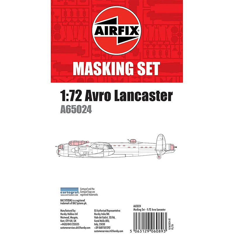 Airfix Avro Lancaster Masking Set (1/72) A65024 Airfix Avro Lancaster Masking Set (1/72) A65024