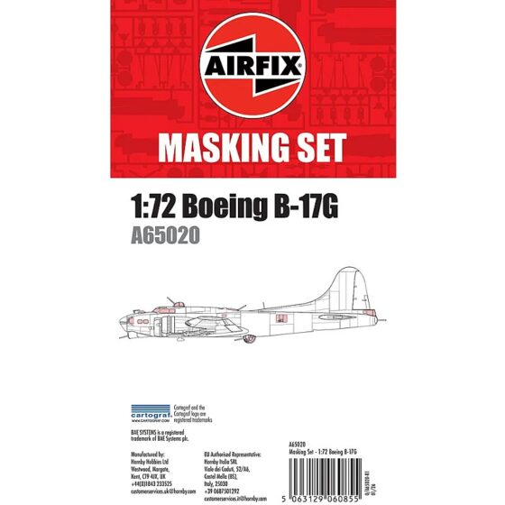 Airfix Boeing B-17 Masking Set (1/72) A65020 Airfix Boeing B-17 Masking Set (1/72) A65020