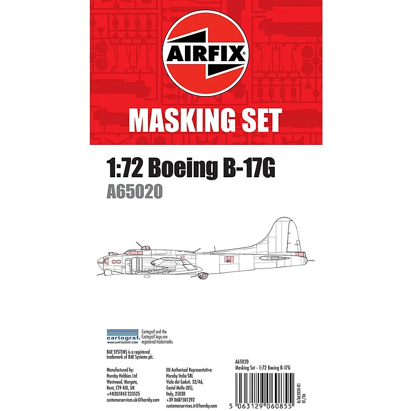 Airfix Boeing B-17 Masking Set (1/72) A65020 Airfix Boeing B-17 Masking Set (1/72) A65020