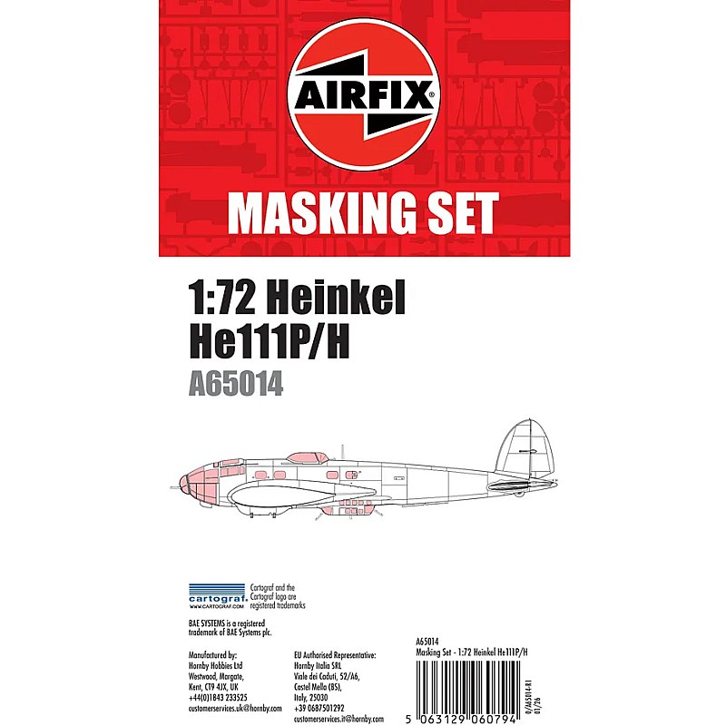 Airfix Heinkel He111 Masking Set (1/72) A65014