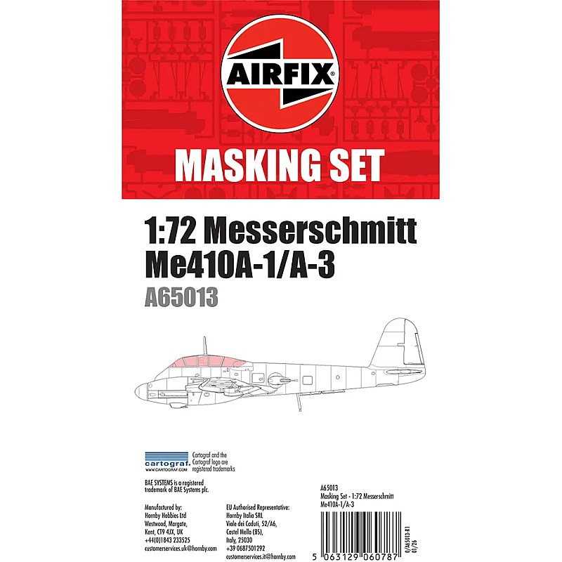Airfix Messerschmitt Me410 Masking Set (1/72) A65013