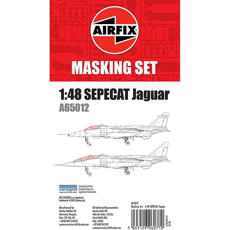 Airfix SEPECAT Jaguar Masking Set (1/48) A65012 Airfix SEPECAT Jaguar Masking Set (1/48) A65012