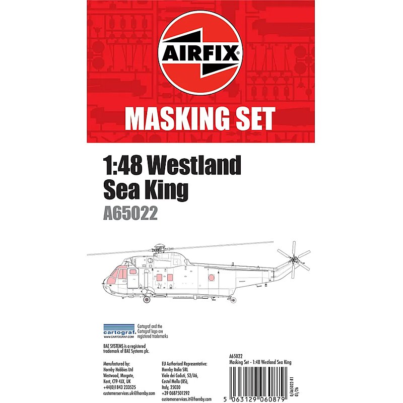Airfix Westland Sea King Masking Set (1/48) A65022 Airfix Westland Sea King Masking Set (1/48) A65022