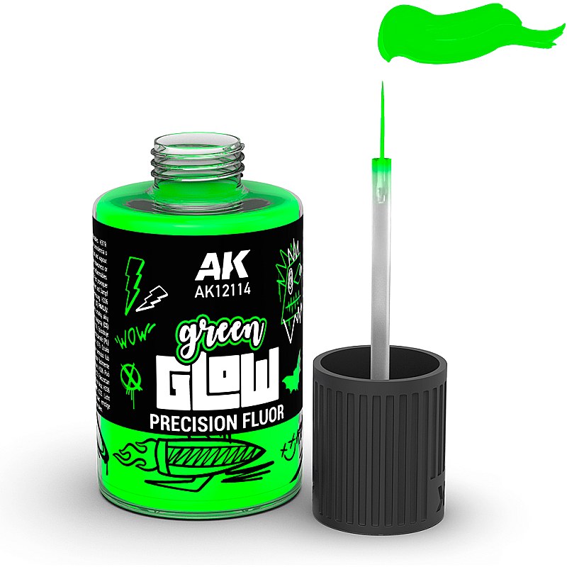 AK Interactive GREEN GLOW PRECISION FLUOR 30ml AK12114 additional image 2