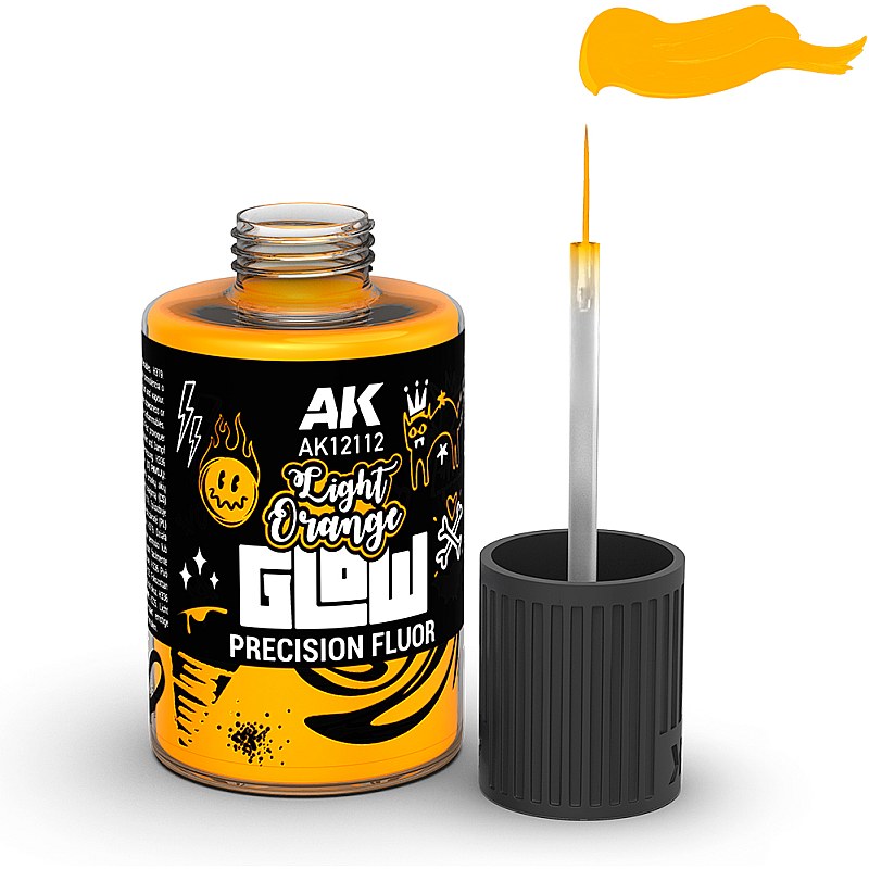 AK Interactive LIGHT ORANGE GLOW PRECISION FLUOR 30ml AK12112 additional image 2