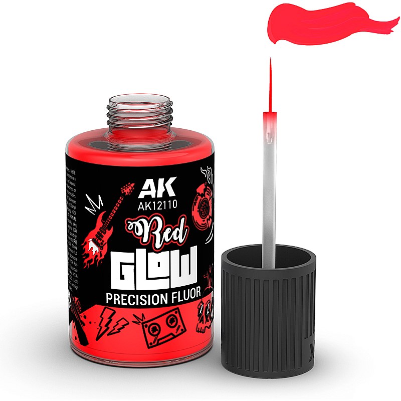 AK Interactive RED GLOW PRECISION FLUOR 30ml AK12110 additional image 2