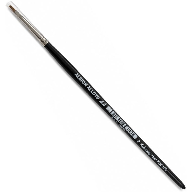 Albion Alloys Flat Blunt Kolinsky Brush (Size 2) KB6100