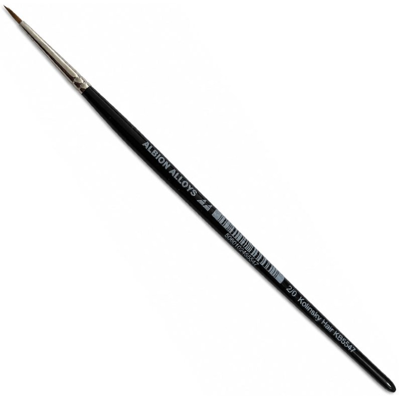 Albion Alloys Round Pointed Kolinsky Brush (Size 2/0) KB5547