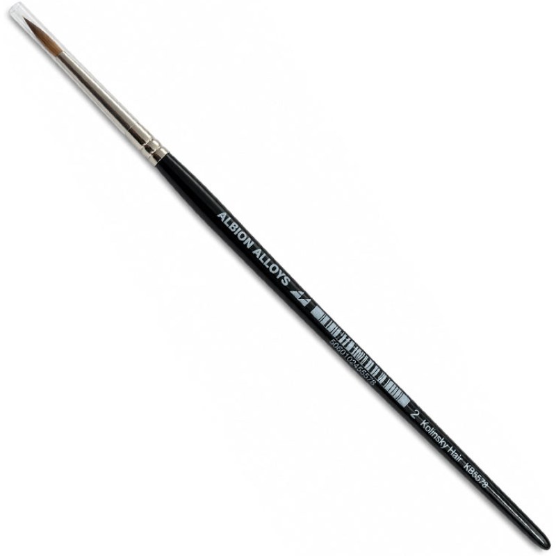 Albion Alloys Round Pointed Kolinsky Brush (Size 2) KB5578