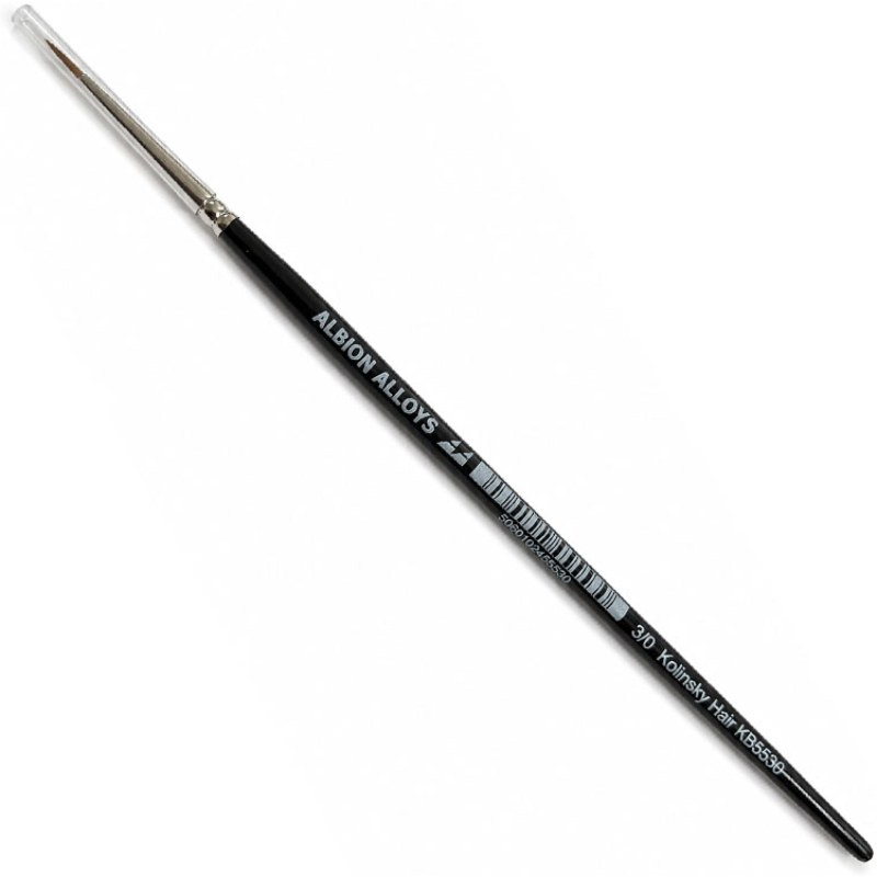 Albion Alloys Round Pointed Kolinsky Brush (Size 3/0) KB5530