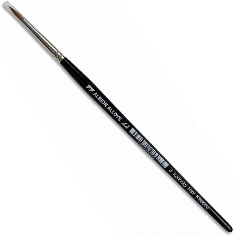 Albion Alloys Round Pointed Kolinsky Brush (Size 3) KB6063